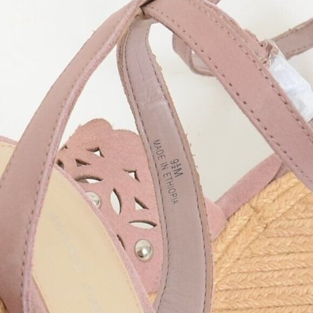 Marc Fisher Hata Studded Platform Espadrille Wedg… - image 6